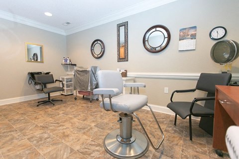 Salon conveniently located at the community for residents