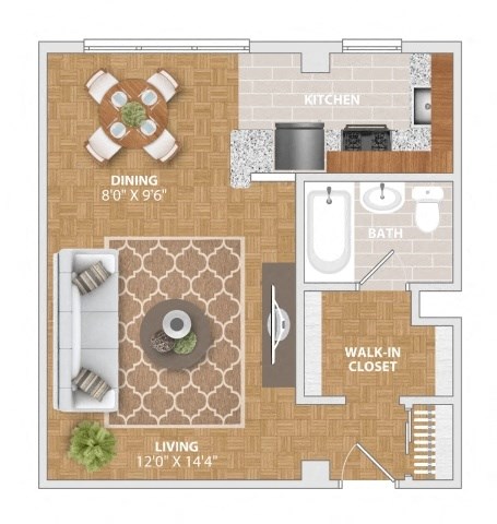 a floor plan of a room with a bathroom and a bedroom