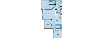 A floor plan of a house with labeled rooms.
