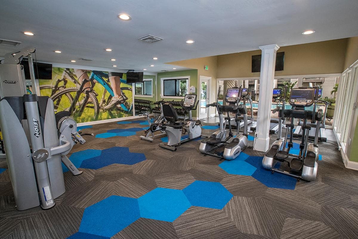 Our fitness center has all the cardio and weight training equipment you need for a full body workout Our fitness center has all the cardio and weight training equipment you need for a full body workout