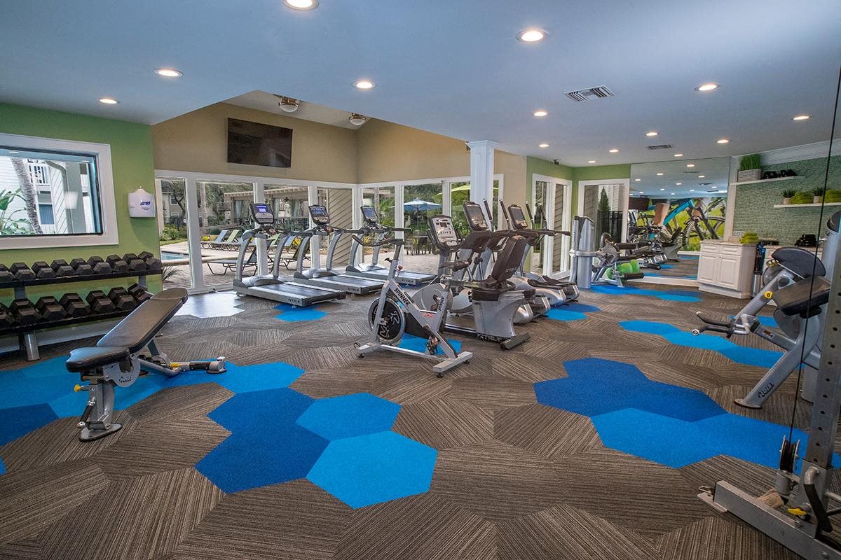 Get an invigorating workout in our brand new 24-hour fitness center Get an invigorating workout in our brand new 24-hour fitness center