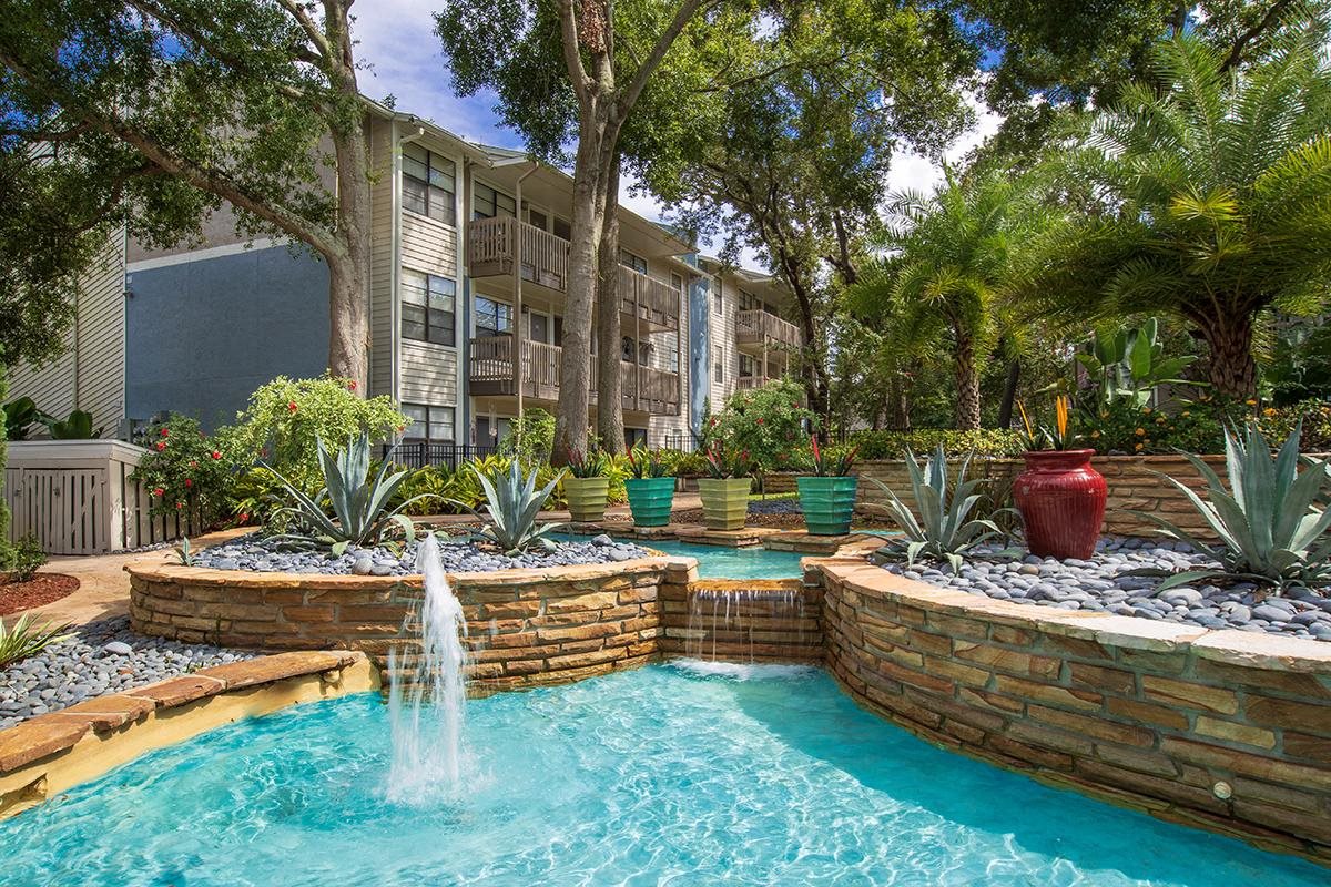 Enjoy the beautiful views of our poolside fountains Enjoy the beautiful views of our poolside fountains