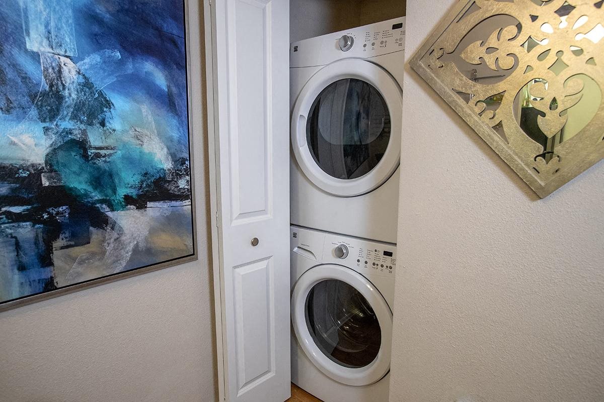 Washer and dryer appliances are included in all apartment homes Washer and dryer appliances are included in all apartment homes