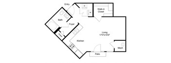 a floor plan of a room with three stacks of
