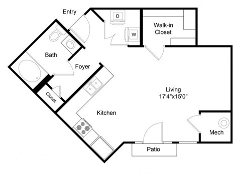 a floor plan of a room with three stacks of