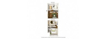 two pictures of a house with two different floor plans