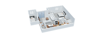 1 BD 1 BA w/ Den Sample
