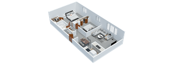 2 Bdrm 1 Bath