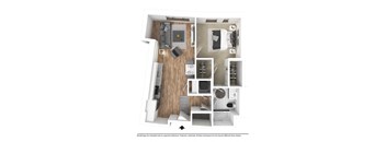 Junior 1 Bedroom Floor Plan - B1