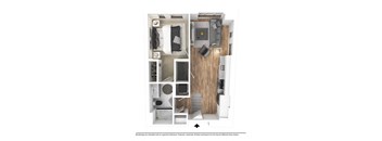 1 Bedroom Floor Plan - C1