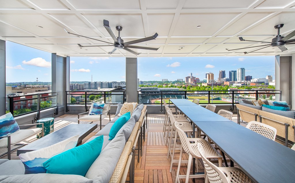 Sky Deck overlooking downtown Birmingham and Region's Field