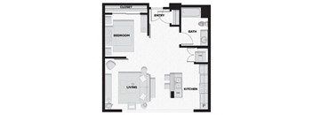 the illustration of a floor plan of a house