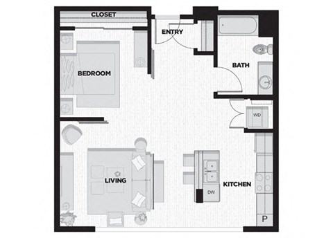 the illustration of a floor plan of a house