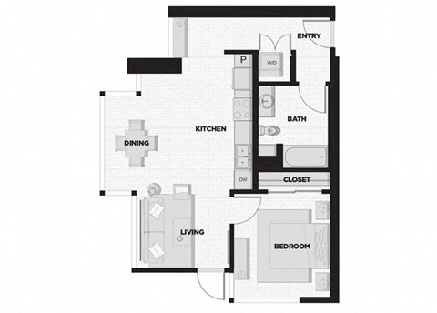 the icon floor plan with bedroom and loft