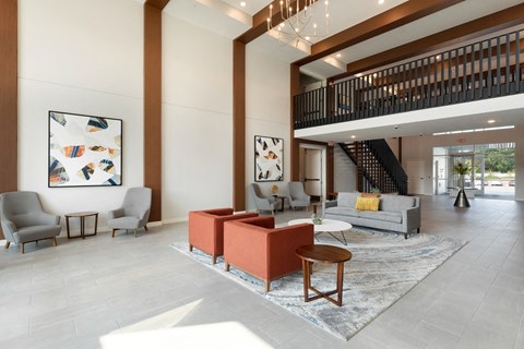 the lobby of the grand condos in west hollywood