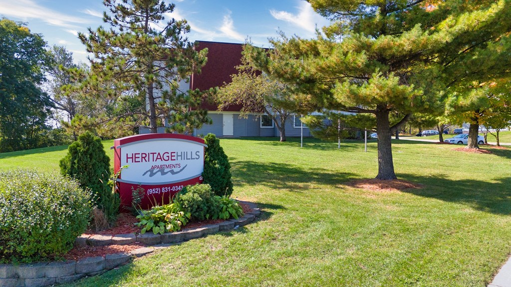 our sign in the front yard of our building