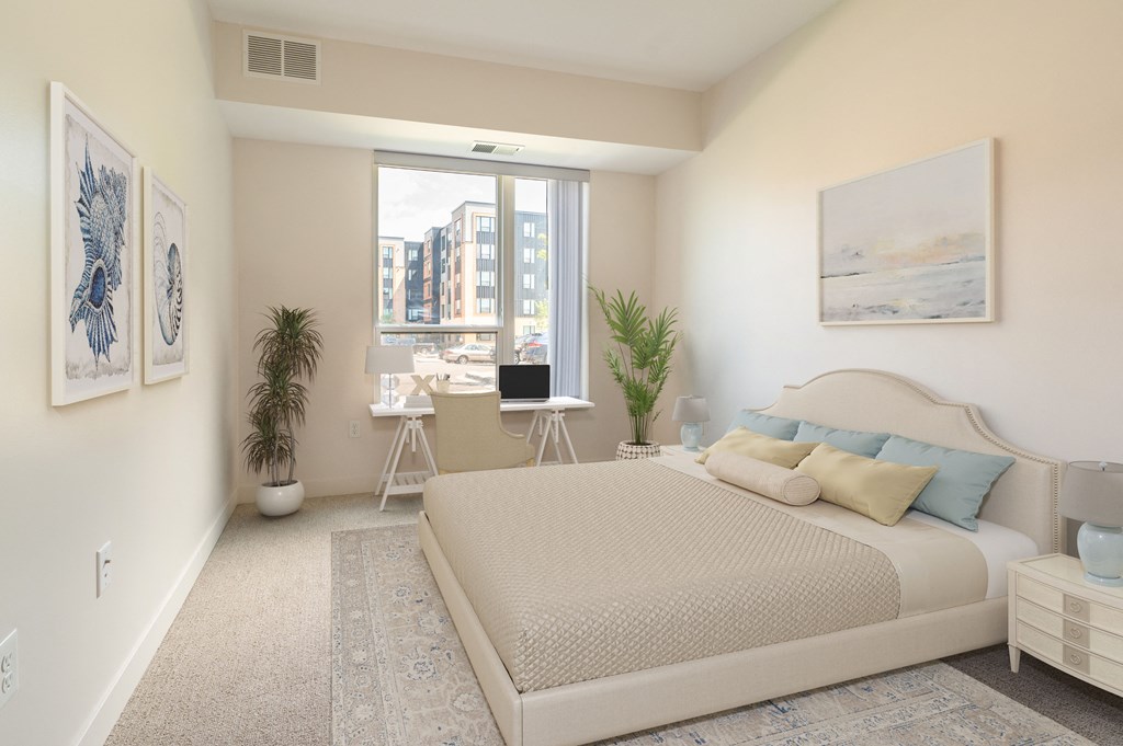 a bedroom with a bed and a window at Sonder House, Brooklyn Center, Minnesota
