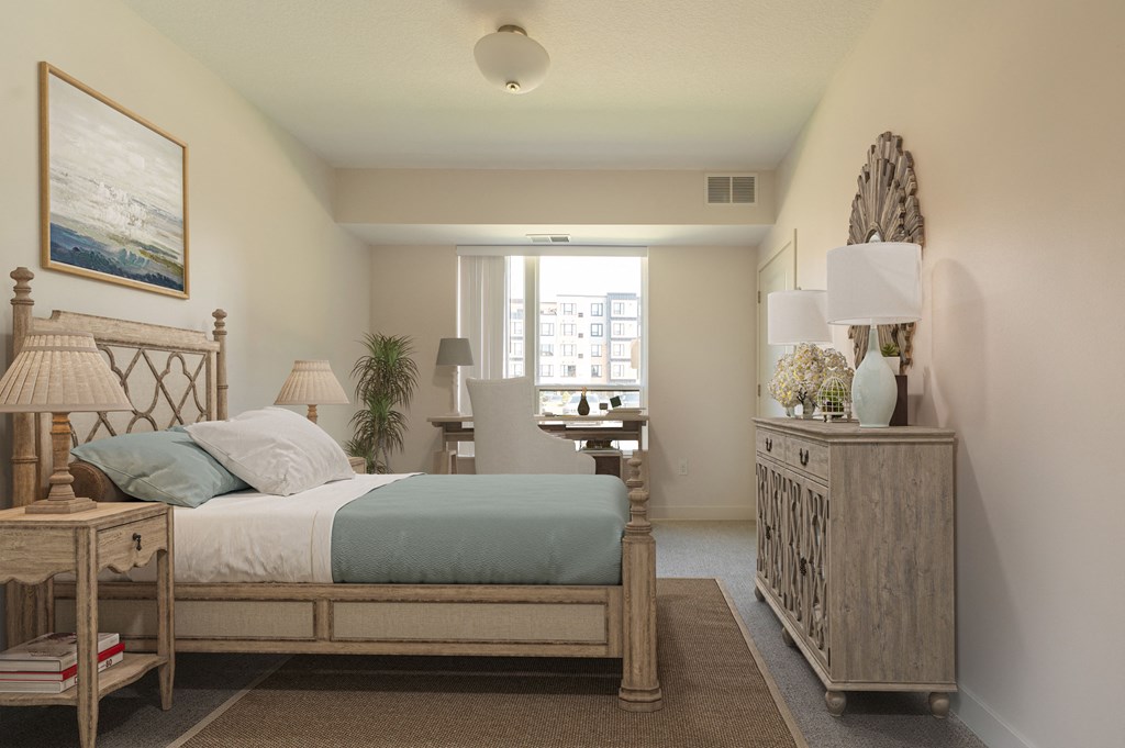 a bedroom with a bed and a dresser at Sonder House, Brooklyn Center, 55430