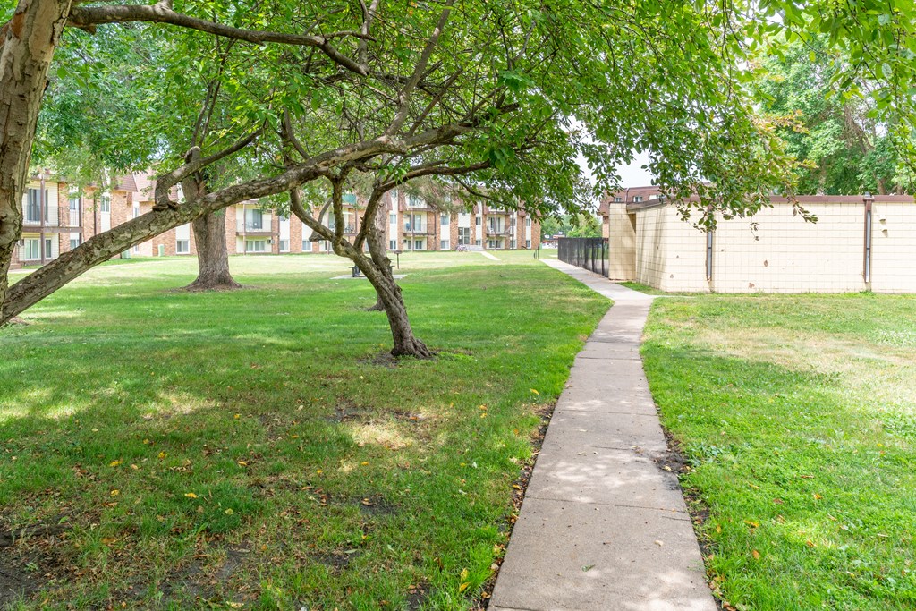 Green Space Walking Trail at Northtown Village Apartments, Spring Lake Park