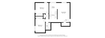 2bd 1bth A Floor Plan at Ames Lake Neighborhood Apartments, St Paul