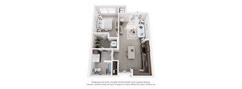 a 3 bedroom floor plan with a bathroom and a living room