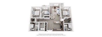 the outlook floor plan  3 bedroom  1199 square feet