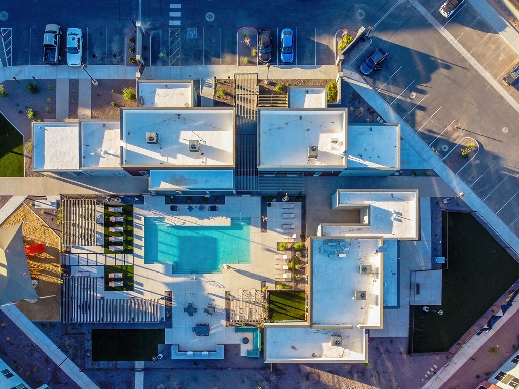 Drone Pool View at Copa Flats, Maricopa, 85138
