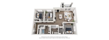 3 bed 2 bath B C1 Floor Plan at Copa Flats, Maricopa, AZ