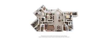 a floor plan of a 2100 sq ft apartment