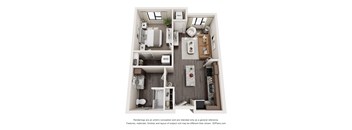 1 Bedroom Floor Plan at Decatur Landing I & II, Brooklyn Park Minnesota