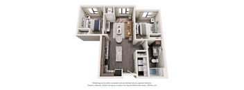 2 Bed Floor Plan at Decatur Landing I & II, Minnesota, 55445