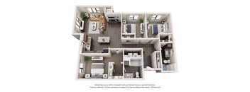 3 Bed Floor Plan at Decatur Landing I & II, Brooklyn Park, MN