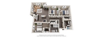 3 Bed Floor Plan at Decatur Landing I & II, Brooklyn Park, MN 55445