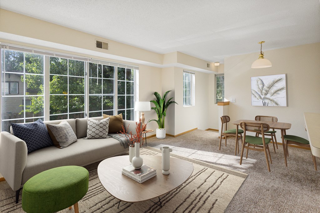 living room at Ames Lake Neighborhood Apartments, St. Paul, 55106