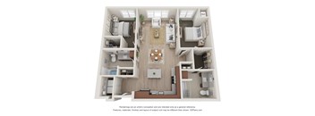 A2 Floor Plan at The Landing at Amber Fields Apartments, Rosemount, MN, 55068