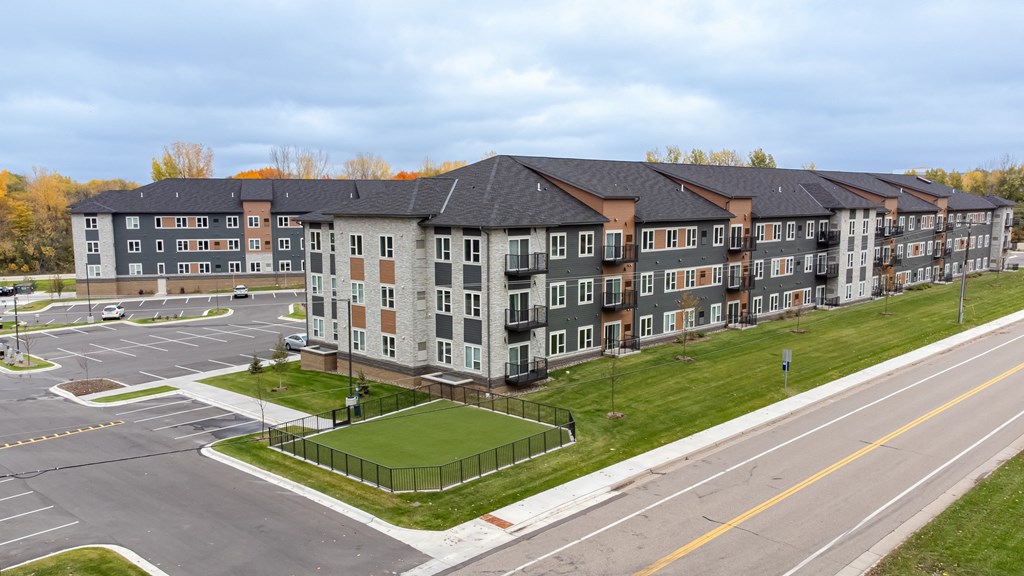 Aerial view of the dog run at Londin Crossing