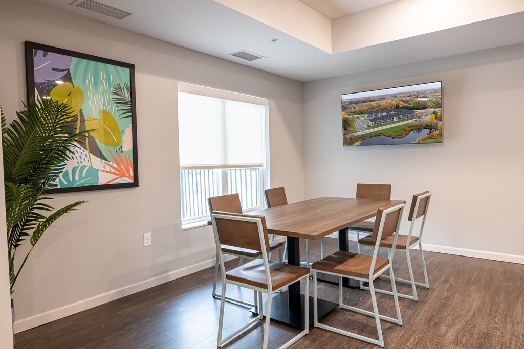 dining table in clubroom