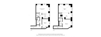 a floor plan of two floor plans of a house