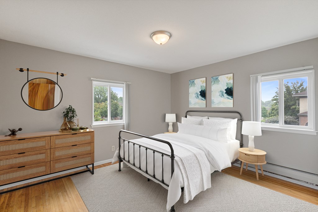 Bedroom at Ames Lake Neighborhood Apartments, St. Paul, MN, 55106