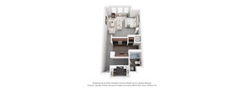 Studio Floor Plan at Parkside Apartments, Minnesota, 55101