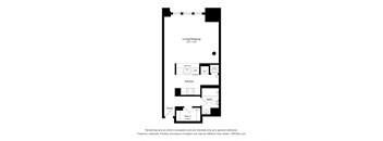 a floor plan of a unit with a bedroom and a bathroom