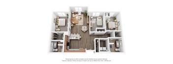 a look at the floor plan of the apartment