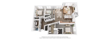 a 1 bedroom floorplan is shown in this illustration