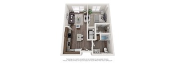a 3 bedroom floor plan with a bedroom and a living room