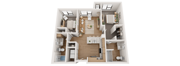 a floor plan of a 3 bedroom apartment at the crossings at white marsh apartments in white marsh
