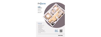 A 2 Bed Floorplan D of a building with a 3D tour available.