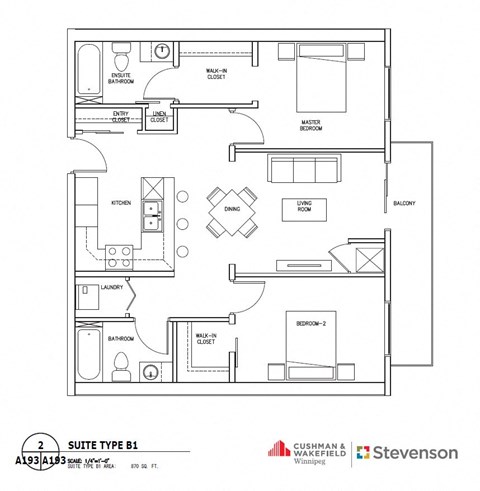 a floor plan of a bedroom apartment