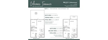 the floor plan of olympic terrasse apartments