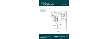 the floor plan of seafront one bathroom apt