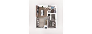 a1 layout of a1 floor plan with bedroom and living room
